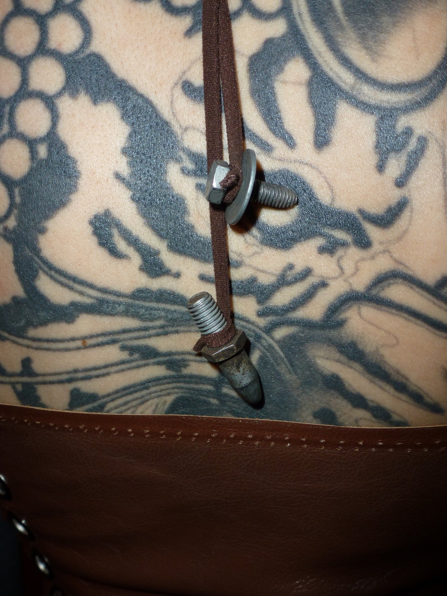 abstract leather top